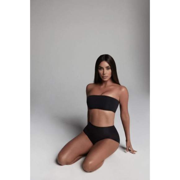Skims Other - Skims Fits Everybody Bandeau Bralette Black Unlined Wire Free Stretch Sz XXS NEW